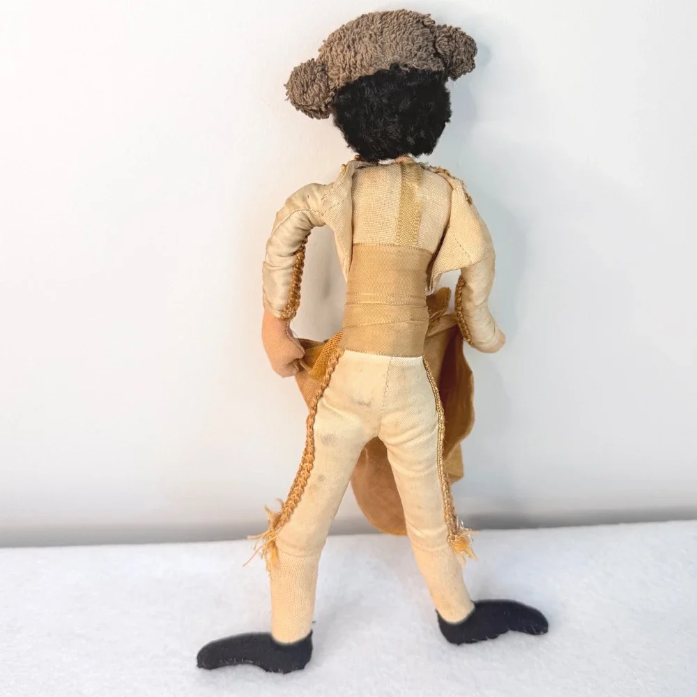 VTG Handmade Matador Bullfighter Cloth‎ Doll Folk Art Figure Spain 10